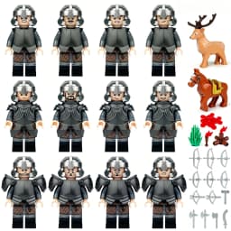 M8264 Werewolf Regiment Hunting Deer Viking Kids Assembling Small Pellet Building Block Toys