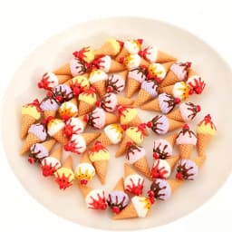 10PCS Cute Dollhouse Miniature Jam Ice Cream Cone Model Kitchen Food Accessories For Doll House Decor Kids Pretend Play Toys