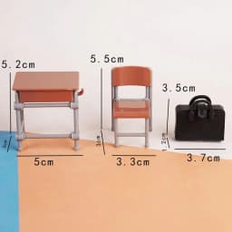 1 Set Mini School Desk Chalkboard Chair Schoolbags Model For Doll House School Furniture Decor Dollhouse Classroom Accessories