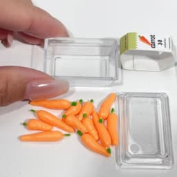 [F] 1 Set Doll Accessories Toys New 1/6 Dollhouse Miniature Food Supermarket Vegetable Fruit With Clear Box