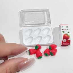 [F] 1 Set Doll Accessories Toys New 1/6 Dollhouse Miniature Food Supermarket Vegetable Fruit With Clear Box