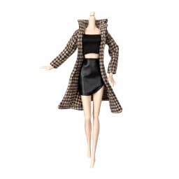 OL Style PU Leather Blazer Coat Suit for 1/6 30cm FR Babi Supermodel Doll