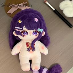 Game Beelzebul Genshin Impact Raiden Shogun Kawaii Girl Cotton Doll Body Plushie Anime Dress Up Toys Cosplay Plush Stuffed Dolls