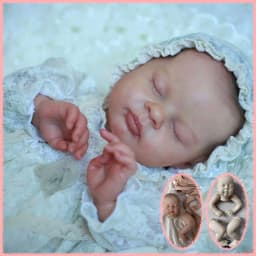 18 Inch Already Painted Kits/Unpainted Blank Kits Esenia Lifelike Reborn DIY Doll Parts With Cloth Body Collectible Art Doll