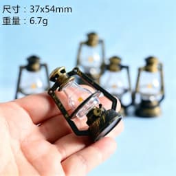 5PCS 1:12 1:6 Scale Miniature Oil Lamp Dollhouse Accessories Mini Lantern Doll House Decor Scene Ornaments Pretend Play