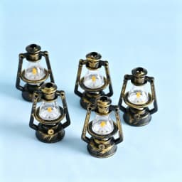 5PCS 1:12 1:6 Scale Miniature Oil Lamp Dollhouse Accessories Mini Lantern Doll House Decor Scene Ornaments Pretend Play