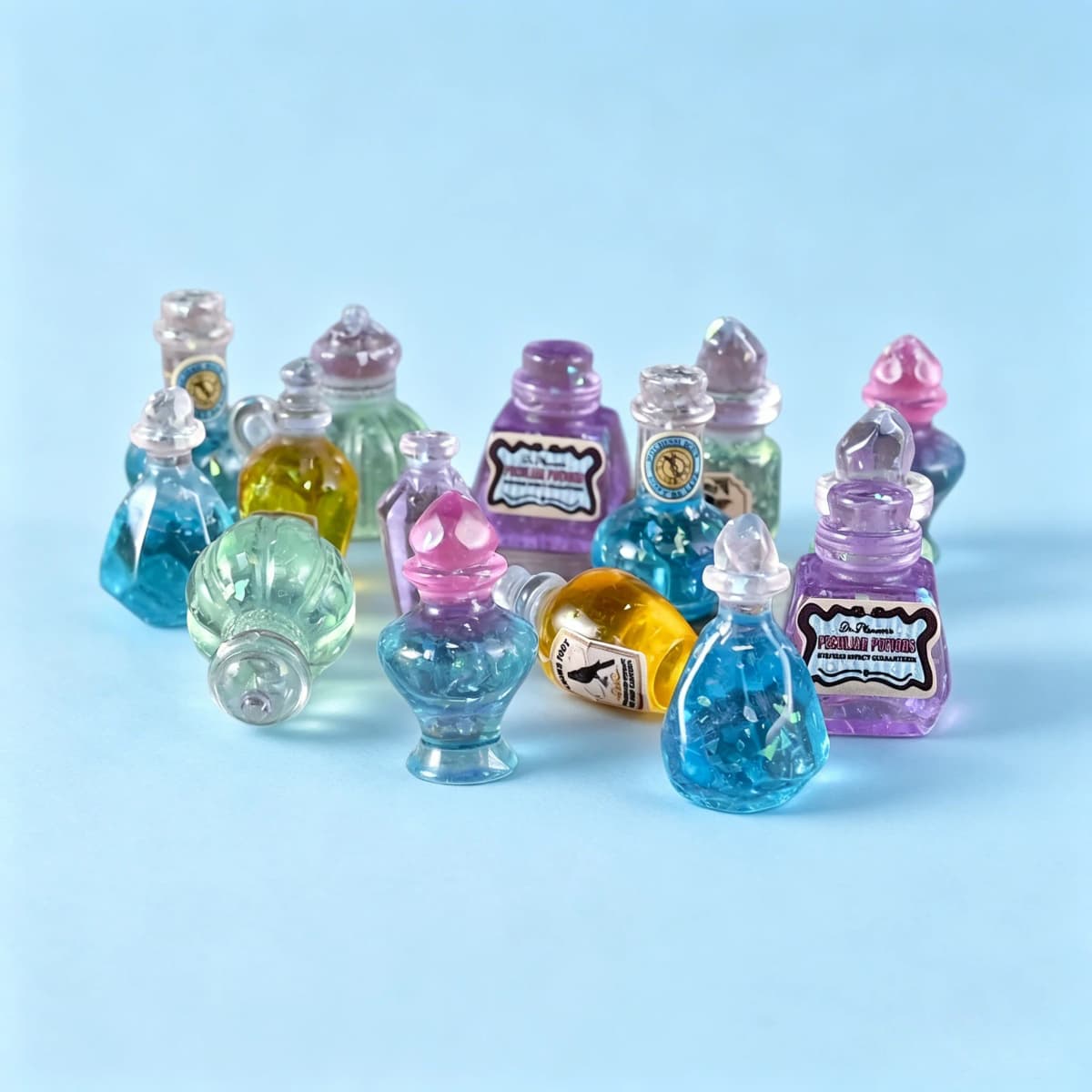1:12 Dollhouse Miniature Magic Potion Bottles 10pcs Resin Retro Ornaments