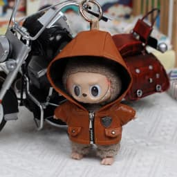 For Labubu Doll Clothes Christmas Warm Outfit For 1st 2nd 3rd Generation Keychain Pendant Sitting Party Doll Dress Costume