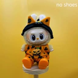 For Labubu Doll Clothes Christmas Warm Outfit For 1st 2nd 3rd Generation Keychain Pendant Sitting Party Doll Dress Costume