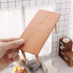 1Pcs Dollhouse Miniature Simulation Mini Wooden Table Chair Furniture Model Toys For Doll House Accessories Decoration