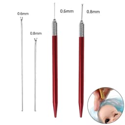 * Doll Hair Reroot Needle Kit Repaint Dolls Head Hair Rooting Tools Wig Making Supplies Accessories Set