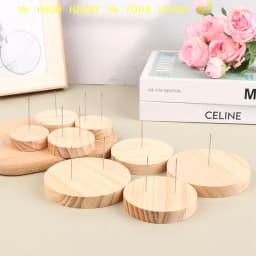 【X】Wooden Figure Animal Action Suppprt Base Display Stand Holder Crochet Stands Rack Support Storage Base