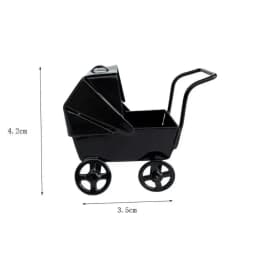 1:12 Scale Dollhouse Miniature Model Doll Accessories Ornaments Mini Baby Stroller Iron DIY Doll House Bedroom Scene Decor