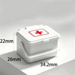 1: 12 Dollhouse Miniature Medicine Box With Stethoscope Props Pharmacy Scene Model For Doll Accessories