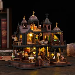 DIY Wooden Miniature Building Kits 3D Puzzles Castle Casa Doll Houses With Furniture Lights Dollhouses For Friends Birthday Gift