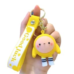 Cute Eggy Party Doll Keychain Couple Bag Pendant Car Hanging Chain Gift for Friends