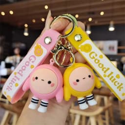 Cute Eggy Party Doll Keychain Couple Bag Pendant Car Hanging Chain Gift for Friends