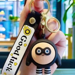 Cute Eggy Party Doll Keychain Couple Bag Pendant Car Hanging Chain Gift for Friends