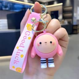 Cute Eggy Party Doll Keychain Couple Bag Pendant Car Hanging Chain Gift for Friends