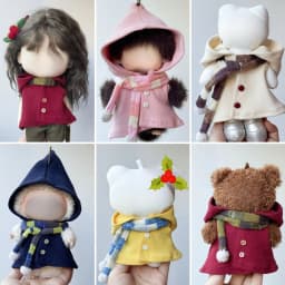 6 Styles Knitted Cape Cloak And 5 Colors Striped Scarf Set for 1/6 Scale Jointed Doll DIY Winter Outfit Accessories