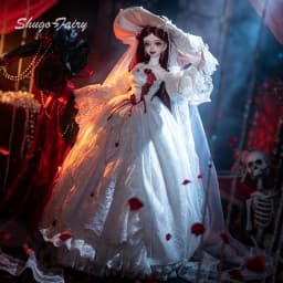 ShugaFairy Cassandra F BJD 1/4 Resin Full Set Noble Revenge Heiress Grinning Head with Wide-Brim Hat Handmade Ball Jointed Doll