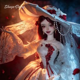 ShugaFairy Cassandra F BJD 1/4 Resin Full Set Noble Revenge Heiress Grinning Head with Wide-Brim Hat Handmade Ball Jointed Doll