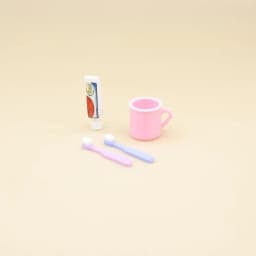 1 Set Doll House Furniture Accessories Toy 1/12 Dollhouse Miniature Mini Cup Toothpaste Toothbrush