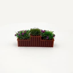 1:12 Scale Dollhouse Simulated Flowers 10 Colors Lifelike Flower Fence Decor Miniature Potted Plants Toys Doll House Decor