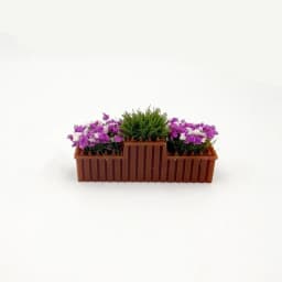 1:12 Scale Dollhouse Simulated Flowers 10 Colors Lifelike Flower Fence Decor Miniature Potted Plants Toys Doll House Decor