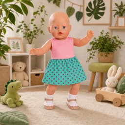 Academic style Doll Clothes 3sets For 16-18Inch&40-45cm Baby New Doll Brilliant Party Reunion Doll Skirt American Doll Girl Gift