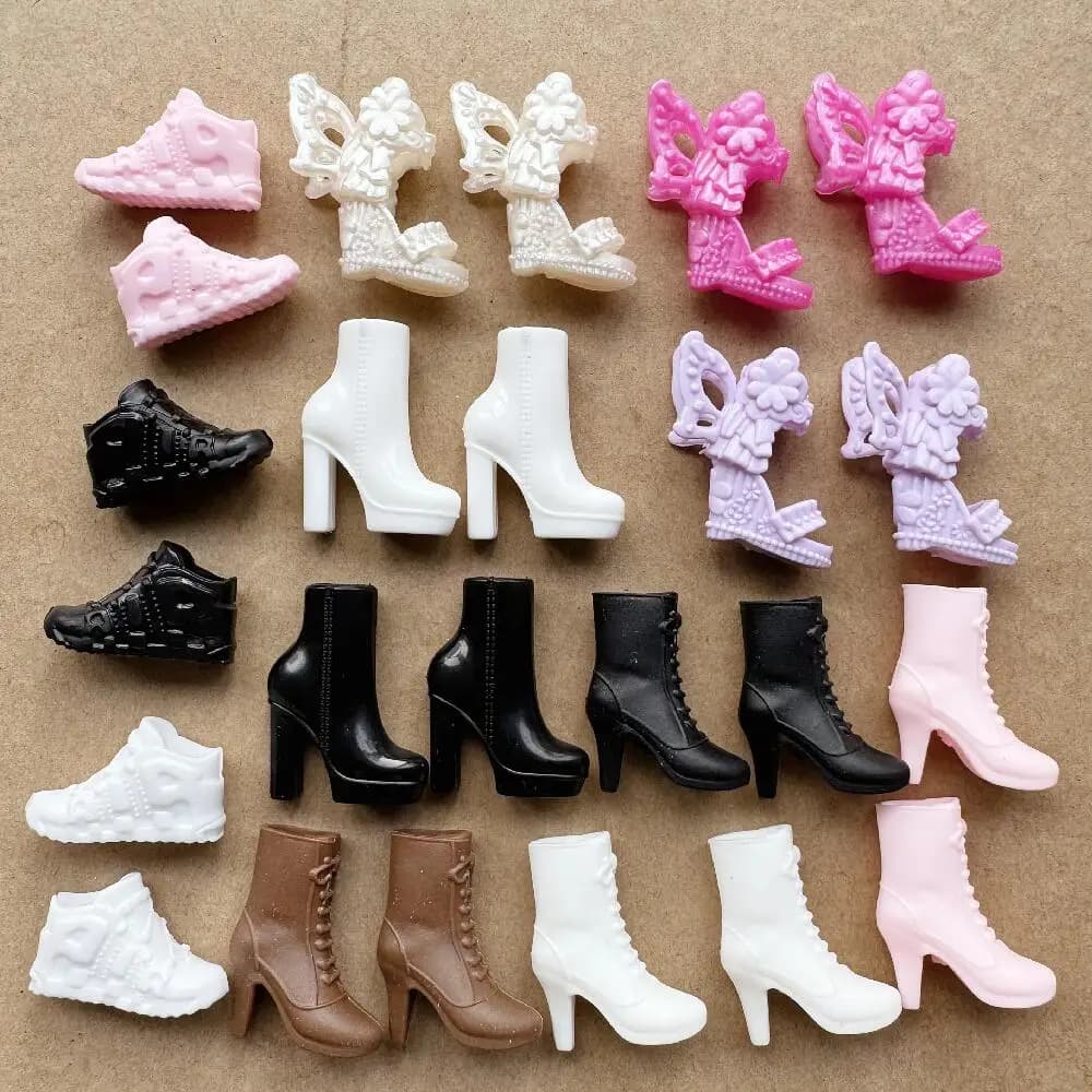 Colorful Assorted Heels 11.5 Inch Female Doll Shoes for 30 Cm Dolls 1/6 Scale Accessory Boots Dolls Shoes Toy