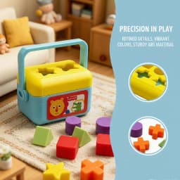 New 1 Set Doll House Nursery Decoration Photography Prop Miniature Shape Sorting Toy Box Dollhouse Educational Toy Model