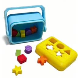 New 1 Set Doll House Nursery Decoration Photography Prop Miniature Shape Sorting Toy Box Dollhouse Educational Toy Model