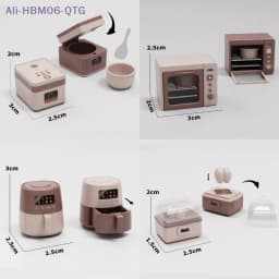 [New] HOT! 1Pcs Realistic Microwave Oven Rice Cooker Egg Boiler Play House Toy 1:12 Dollhouse Kitchen Home Appliances Furniture