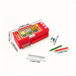 Miniature Multifunctional Pencil Case, Stationery Box, Ruler, Colored Pens, Miniature Props, Dollhouse Decoration and Photography Props, Toy House Decorations, Miniature Learning Stationery, Miniature Pens/Erasers/Rulers, School-Themed Toy Decorations, Holiday Gifts! Collectors' Items!