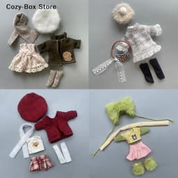 [ZY]1Set 16-17cm Cute Doll Clothes Dolls Outfit Suit Accessories Fashion Style Doll Dress Up (NO Doll)[ZY]