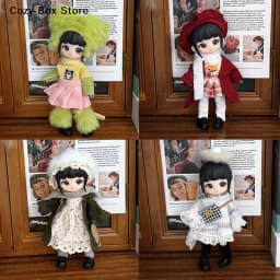 [ZY]1Set 16-17cm Cute Doll Clothes Dolls Outfit Suit Accessories Fashion Style Doll Dress Up (NO Doll)[ZY]