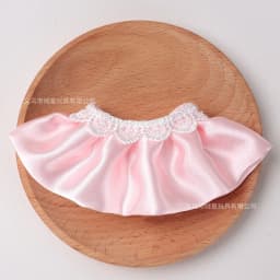 Cute Lace Pleated Mini Skirt for 10-20cm Cotton Doll Plaid Stripe Doll Dress Up Outfit Kawaii Doll Clothing Accessories DIY