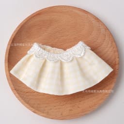 Cute Lace Pleated Mini Skirt for 10-20cm Cotton Doll Plaid Stripe Doll Dress Up Outfit Kawaii Doll Clothing Accessories DIY