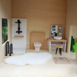 【M】1/12 Dollhouse Simulation Washbasin Tub Toilet Model Dollhouse Bathroom Decor Dolls House Miniature Furniture Accessories