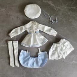 1/4 Doll's Clothes for 45cm Bjd Doll Navy Sailor Uniform Dress Girl Toys Dress Up Play House Fashion Doll Accessories, No Doll