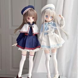 1/4 Doll's Clothes for 45cm Bjd Doll Navy Sailor Uniform Dress Girl Toys Dress Up Play House Fashion Doll Accessories, No Doll