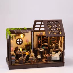 DIY Mini Doll House Wooden Miniature Kit Furniture Litht Dollhouse Furniture Handmade Model Assembly Toys Case Birthday Gifts