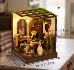 DIY Mini Doll House Wooden Miniature Kit Furniture Litht Dollhouse Furniture Handmade Model Assembly Toys Case Birthday Gifts