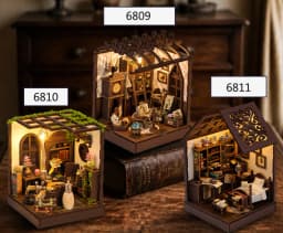 DIY Mini Doll House Wooden Miniature Kit Furniture Litht Dollhouse Furniture Handmade Model Assembly Toys Case Birthday Gifts