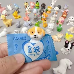 10/20/50Pcs Random Cute Animal Blind Bag Mini Simulation Animal Figurine Blind Box Toys Children Surprise Birthday Party Gi