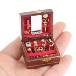 1Pc Mini Jewelry Box Model Dollhouse Miniatures Children DIY Miniatures Doll.