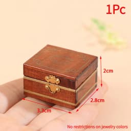 1Pc Mini Jewelry Box Model Dollhouse Miniatures Children DIY Miniatures Doll.