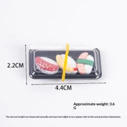 Simulation Sushi Bento Dollhouse Model Lifelike Miniature Food Ornament for DIY Micro Scene Layout Decor
