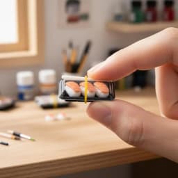 Simulation Sushi Bento Dollhouse Model Lifelike Miniature Food Ornament for DIY Micro Scene Layout Decor